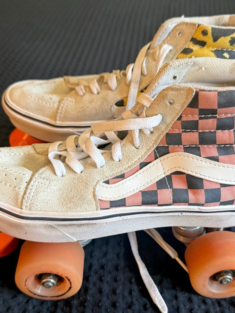 Custom Vans Quad Roller Skates - size 7 Sk8Hi Comfy Cush - Surf City Skates